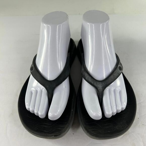 Bogs Women's Flip-Flops US 7 Black Summer Beach Thong Sandals - Picture 4 of 10